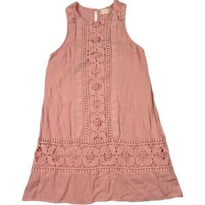 Altar'd State Pink Eyelet Dress XS Cottage Core Coquette Forest Fairy Boho